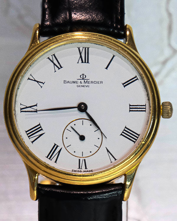 Baume & Mercier Classima 33MM White Dial Leather Strap (MV045076 ...