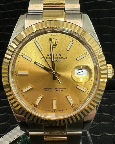 2020 Rolex Datejust 41MM Champagne Dial Two-Tone Oyster Bracelet (126333)