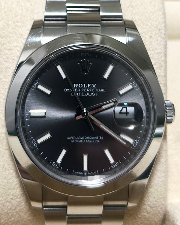 2021 Rolex Datejust 41MM Slate Dial Oyster Bracelet (126300)