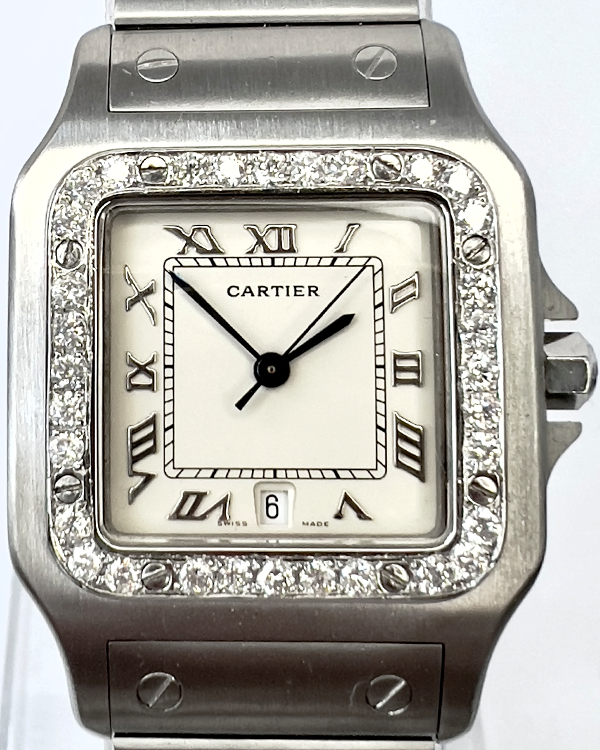 Cartier Santos Galbée De Cartier  29MM Quartz Light Cream Dial Steel Bracelet (987901)