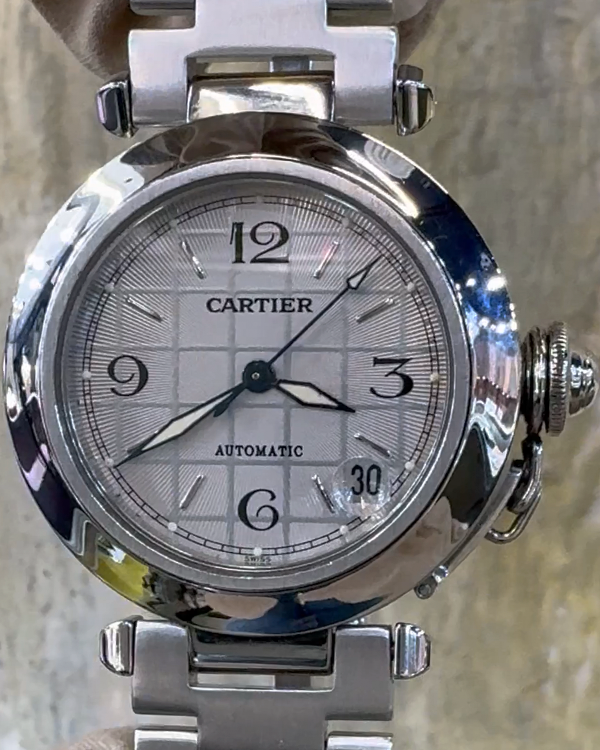 Cartier Pasha C De Cartier 35MM Silver Dial Steel Bracelet (2324)