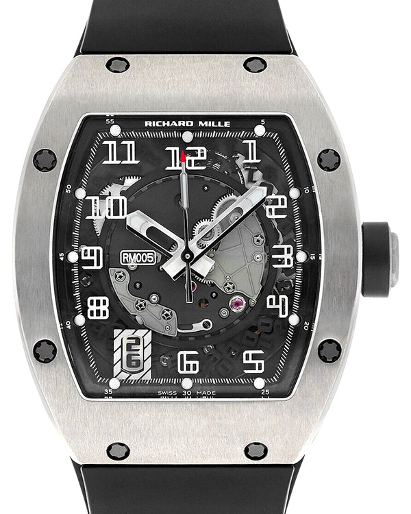 Richard Mille RM 005 37x45MM Skeleton Dial Rubber Strap (RM005)