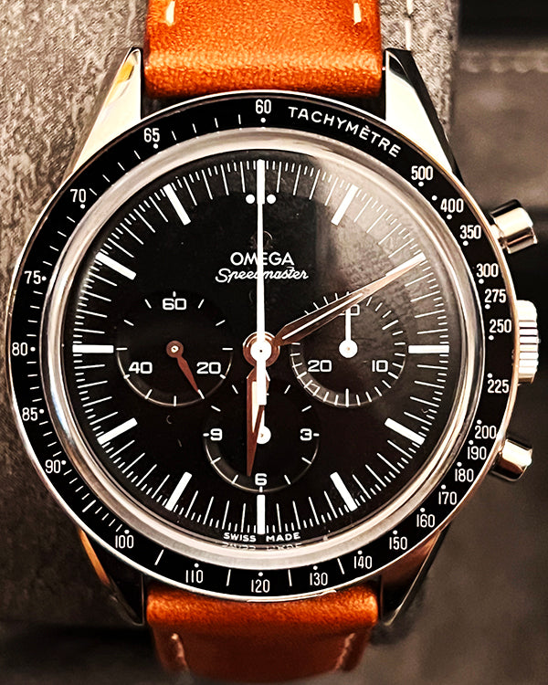 2020 Omega Speedmaster Professional Moonwatch “First Omega in Space” Numbered Edition 39.7MM Black Dial Leather Strap (311.32.40.30.01.001)