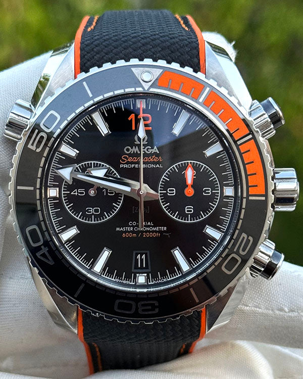 2021 Omega Seamaster Planet Ocean Chronograph 45.5MM Black Dial Rubber Strap (215.32.46.51.01.001)