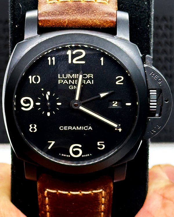 2017 Panerai Luminor Marina 1950 3 Days Limited Edition 44MM Black Dial Leather Strap (PAM00441)