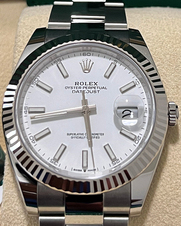 2024 Rolex Datejust 41MM White Dial Oyster Bracelet (126334)