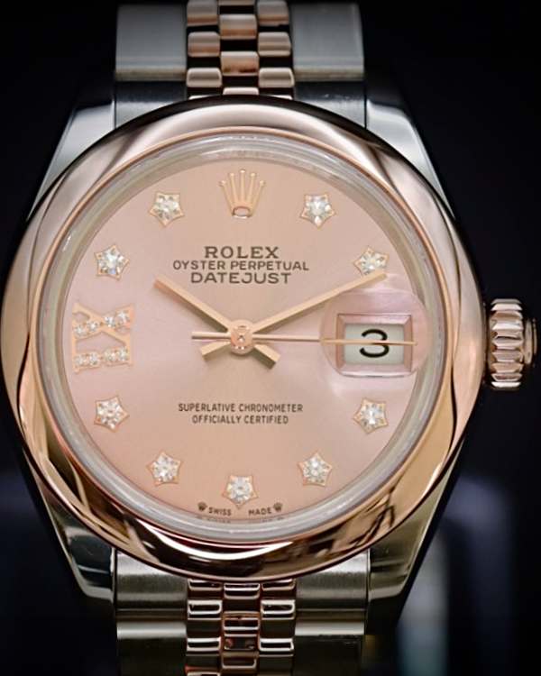 2022 Rolex Lady’s Datejust 28MM Diamond Pink Dial Two-Tone Jubilee Bracelet (279161)