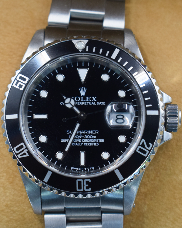 1994 Rolex Submariner Date 40MM Black Dial Steel Bracelet (16610)