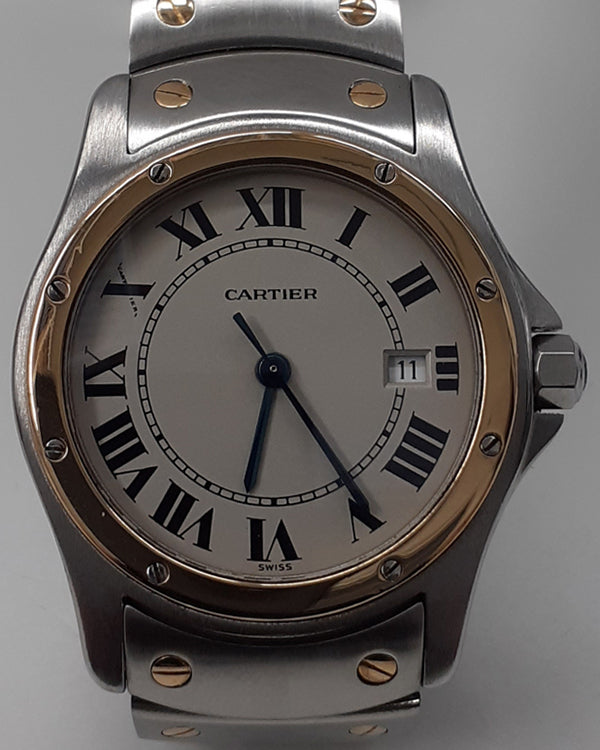 Cartier Santos Ronde De Cartier 30MM Quartz White Dial Two-Tone Bracelet (1551)