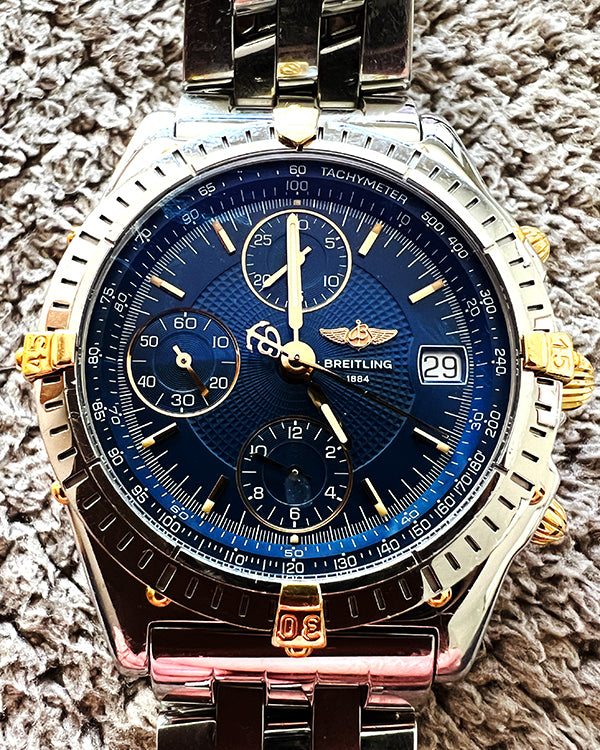 No Reserve - Breitling Chronomat 39MM Blue Dial Steel Bracelet (B13050.1)