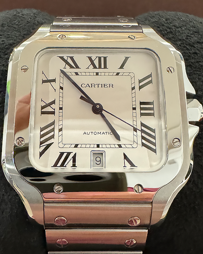 2022 Cartier Santos De Cartier 39.8MM Silver Dial Steel Bracelet (WSSA0018)