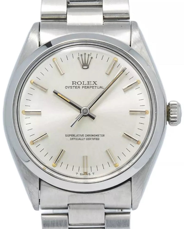 Rolex Oyster Perpetual 34MM Silver Dial Oyster Bracelet (1002)