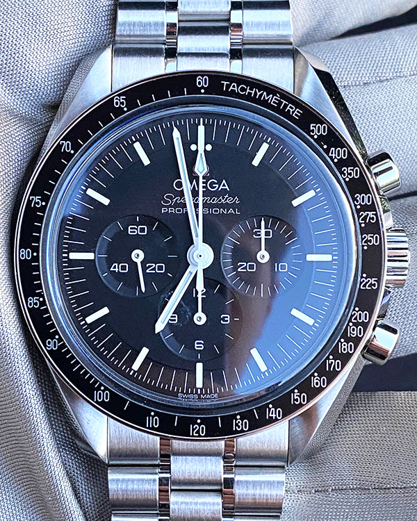 2024 Omega Speedmaster Professional Moonwatch 42MM Black Dial Steel Bracelet (310.30.42.50.01.002)