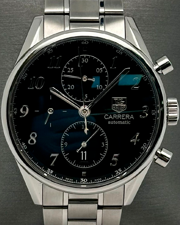 TAG Heuer Carrera Calibre 16 "Heritage" 41MM Black Dial Steel Bracelet (CAS2110.BA0730)