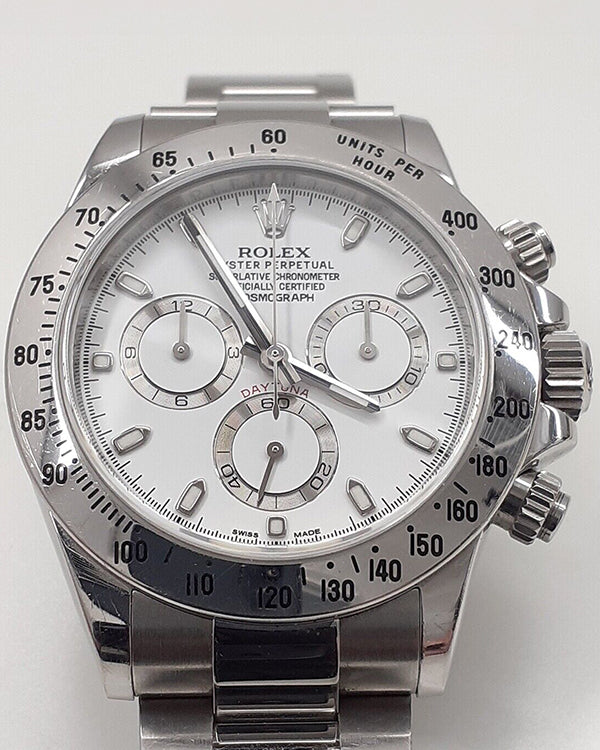 Rolex Cosmograph Daytona 40MM White Dial Steel Oyster Bracelet (116520)