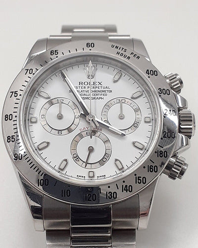 Rolex Cosmograph Daytona 40MM White Dial Steel Oyster Bracelet (116520)