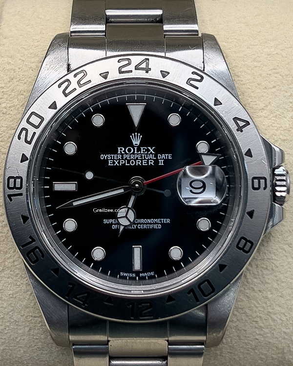 Rolex Explorer II 40MM Black Dial Oyster Bracelet (16570)