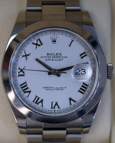 2021 Rolex Datejust 41MM White Dial Oyster Bracelet (126300)