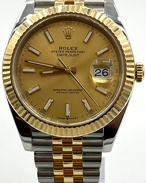 Rolex Datejust 41MM Champagne Dial Two-Tone Jubilee Bracelet (126333)