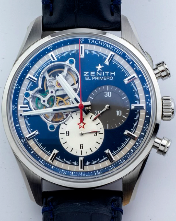 No Reserve - Zenith El Primero Chronomaster 42MM Blue Dial Leather Strap (03.2040.4061/52C700)