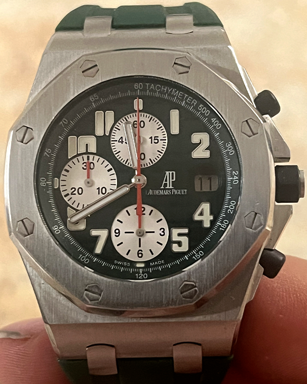 2006 Audemars Piguet Royal Oak Offshore "Monte Napoleone" 44MM Green Dial Rubber Strap (26075ST.00.D038CR.01)