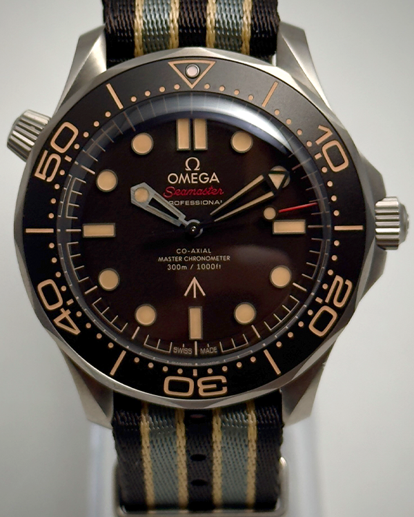 2022 Omega Seamaster Professional Diver 300M "007 No Time To Die" 42MM Brown Dial Textile Strap (210.92.42.20.01.001)