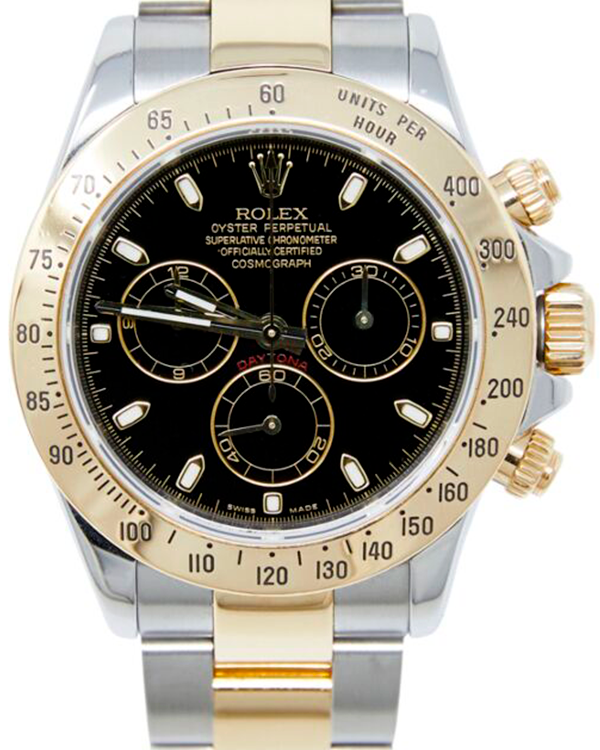 Rolex Cosmograph Daytona 40MM Black Dial Two-Tone Oyster Bracelet (116523)