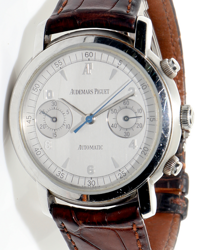 Audemars Piguet Jules Audemars Chronograph 39MM Silver Dial Leather Strap (25859ST.OO.D082CR.01)