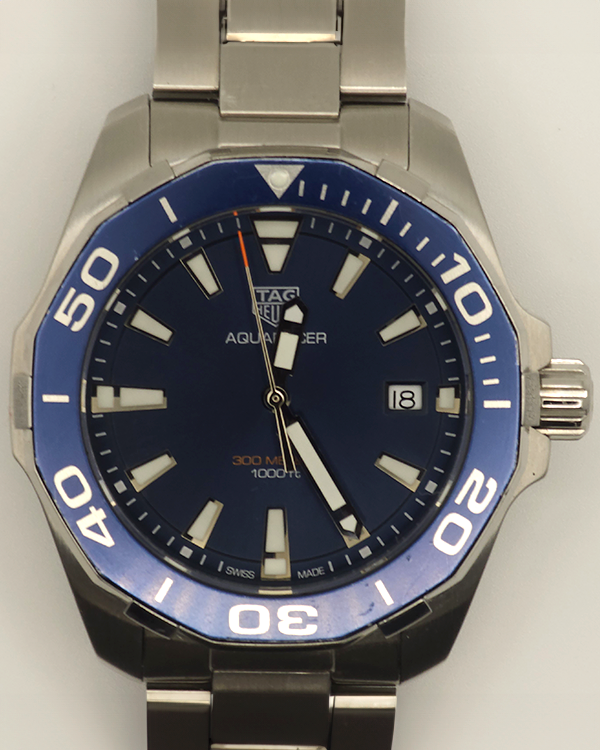 TAG Heuer Aquaracer 300M 41MM Quartz Blue Dial Steel Bracelet (WAY111C.BA0928)