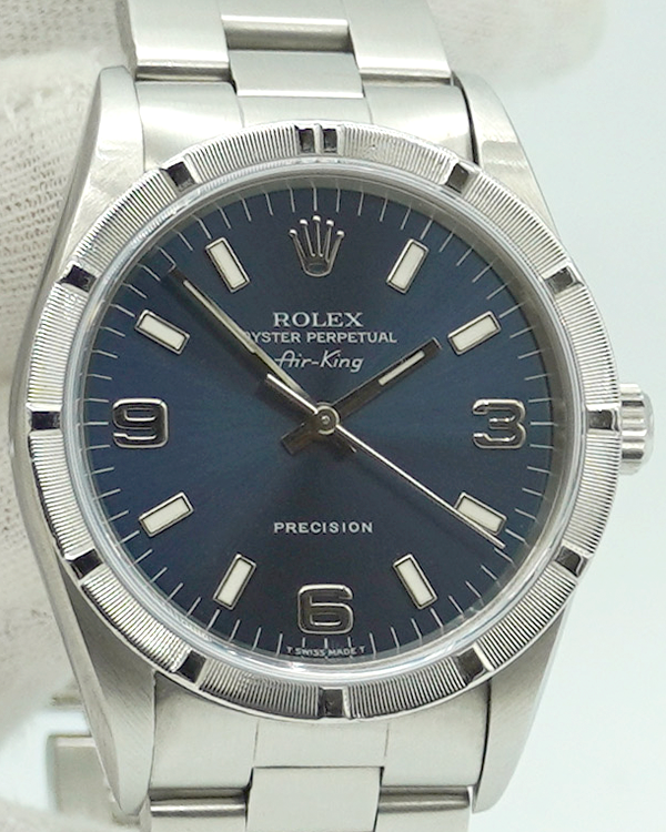 1995 Rolex Air-King 34MM Blue Dial Oyster Bracelet (14010)