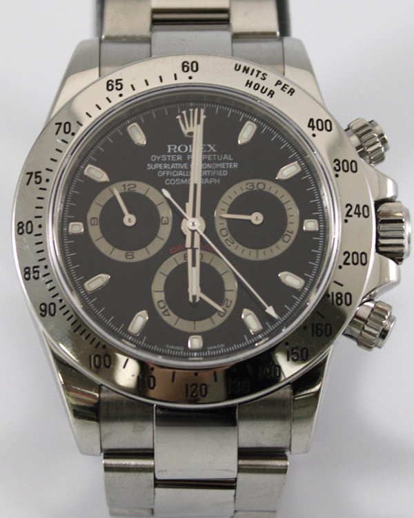 2008 Rolex Cosmograph Daytona 40MM Black Dial Oyster Bracelet (116520)