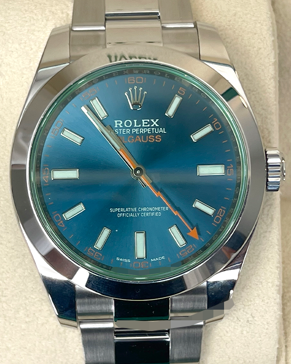 2023 Rolex Milgauss 40MM Z-Blue Dial Oyster Bracelet (116400GV)