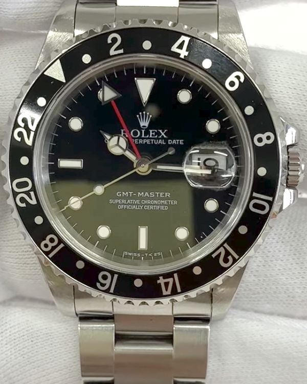 Rolex GMT-Master Vintage 40MM Black Dial Steel Bracelet (16700)