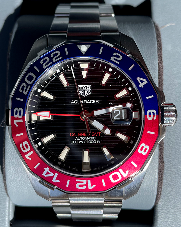 No Reserve - 2021 TAG Heuer Aquaracer 43MM Steel Black Dial (WAY201F.BA0927)