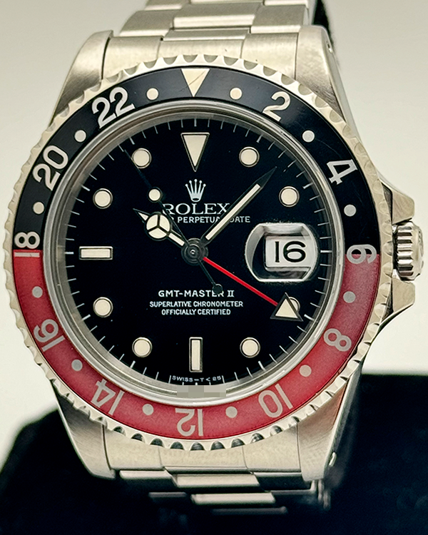 1996 (T-Serial) Rolex GMT-Master II "Coke" 40MM Black Dial Oyster Bracelet (16710)