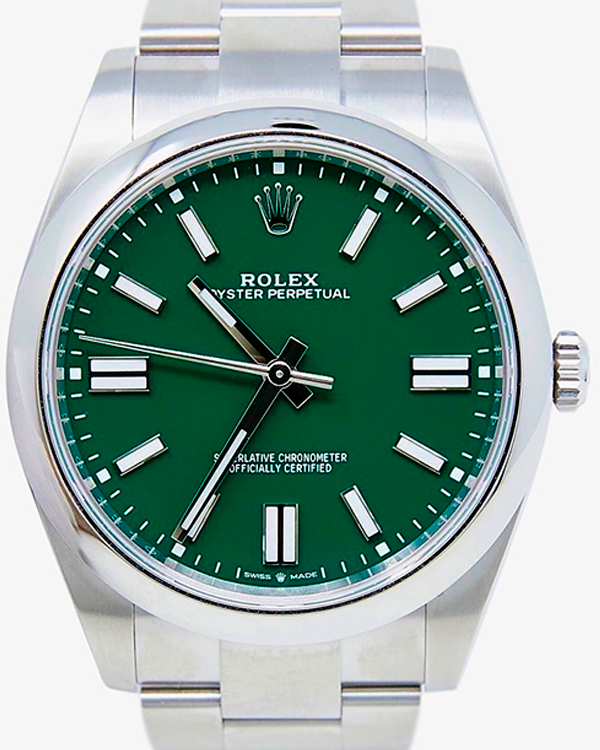 2023 Rolex Oyster Perpetual 41MM Green Dial  Oyster Bracelet (124300)