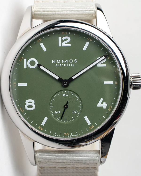 Nomos Glashütte Club Automat Limited Edition 40MM Green Olive Dial Textile Strap (753.S3)