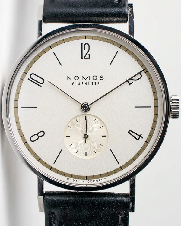 2022 Nomos Glashütte Tangente 38 "Jahre Depperich" 37.55MM White Dial Leather Strap (138.S8)