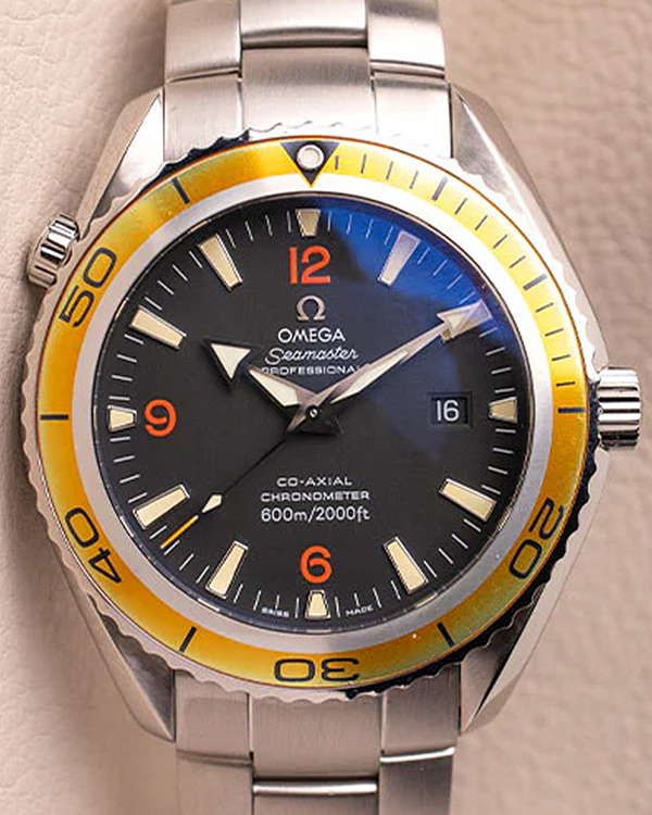 2005 Omega Seamaster Planet Ocean 45.5MM Black Dial Steel Bracelet (2208.50.00)