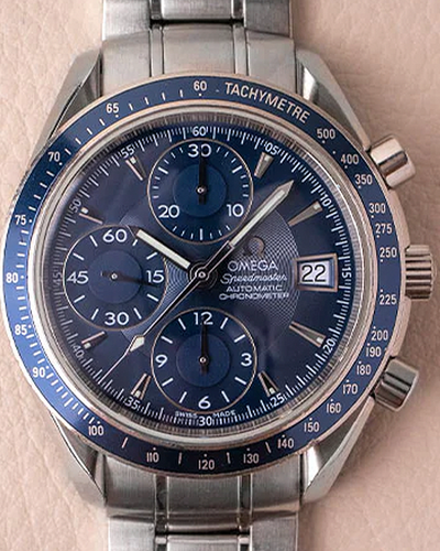 2007 Omega Speedmaster Date 40MM Blue Dial Steel Bracelet (3212.80.00)