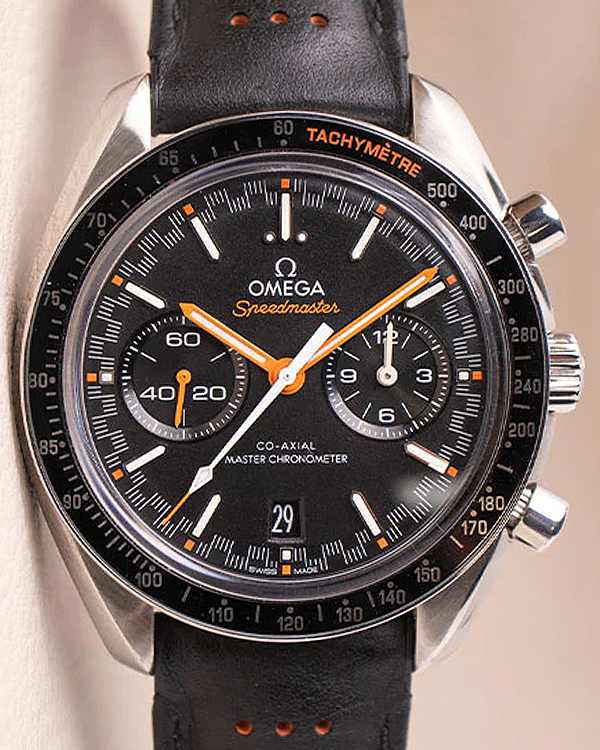 2021 Omega Speedmaster Racing "Master Chronometer" 44.25MM Black Dial Leather Strap (329.32.44.51.01.001)