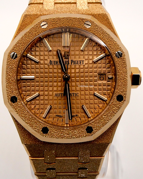 2021 Audemars Piguet Royal Oak Lady 37MM Gold Dial Rose Gold Bracelet (15454OR)