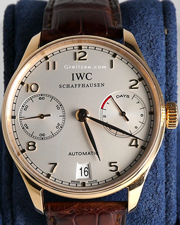 IWC Portugieser Automatic 42.3MM Silver Dial Leather Strap (IW500701)