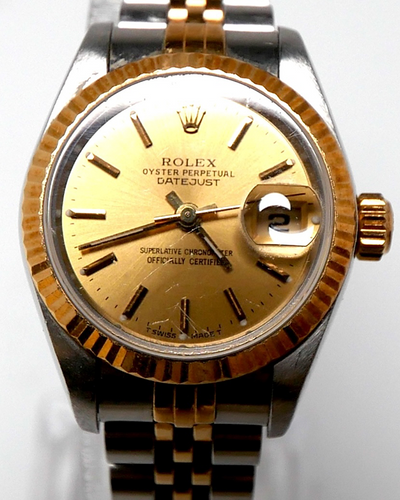 Rolex Lady-Datejust 26MM Champagne Dial Two-Tone Jubilee Bracelet (69173)