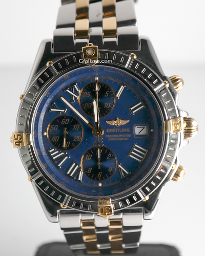 Breitling Crosswind Chronograph 43MM Blue Dial Two-Tone Bracelet (B13355)