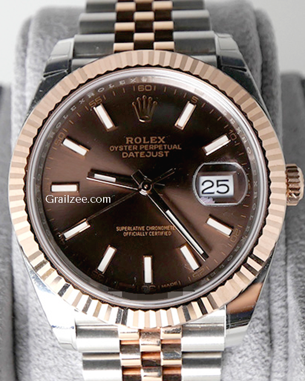 2021 Rolex Datejust 41MM Chocolate Dial Two-Tone Jubilee Bracelet (126331)