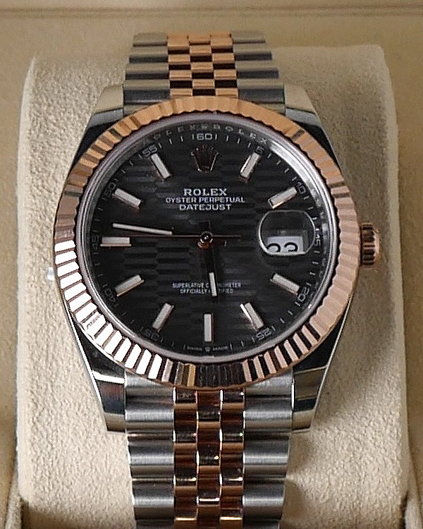 2022 Rolex Datejust 41MM Slate "Fluted Motif" Dial Two-Tone Jubilee Bracelet (126331)