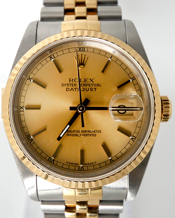 Rolex Datejust 36MM Champagne Dial Two-Tone Jubilee Bracelet (16233)