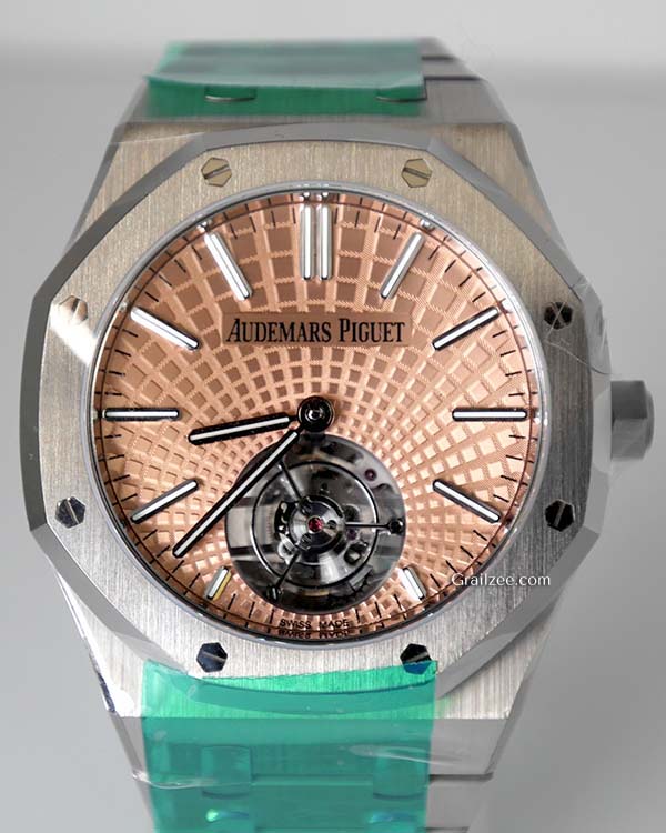 Audemars Piguet Royal Oak Selfwinding Flying Tourbillon 41MM Salmon Dial Titanium Bracelet (26531TI.OO.1220TI.01)