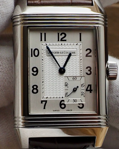 Jaeger Le-Coultre Reverso 46.5x29.25MM Silver Dial Leather Strap (240.8.14/Q3018420)
